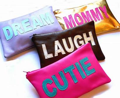Bag Personalized Cosmetic Leather Makeup Case Letters