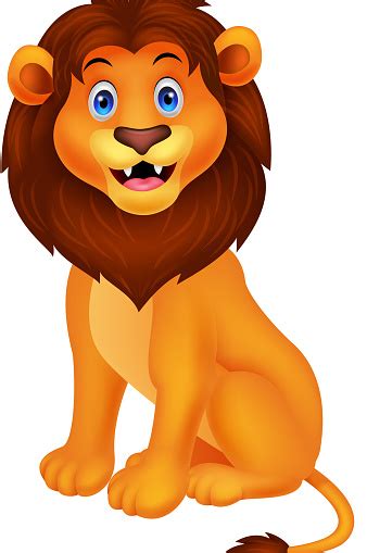 Funny Lion Cartoon Stock Illustration Download Image Now Animal