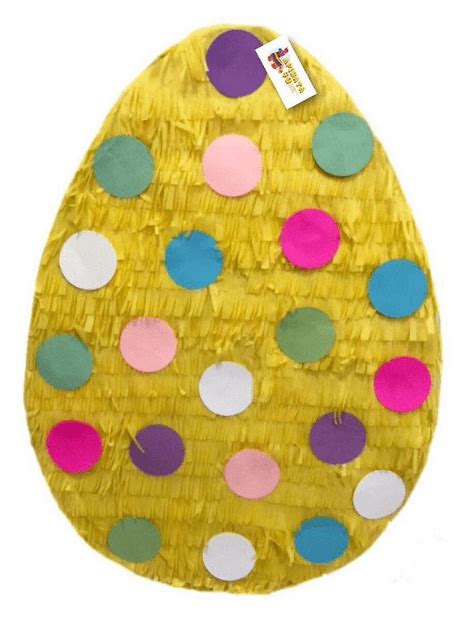 2-D Easter Egg Pinata Easter Gender Reveal Pinata Yellow Color with