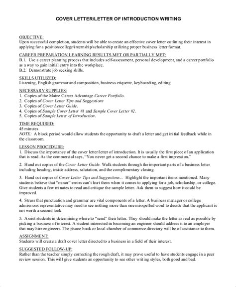 Free 9 Sample Cover Letter Introduction In Pdf Ms Word