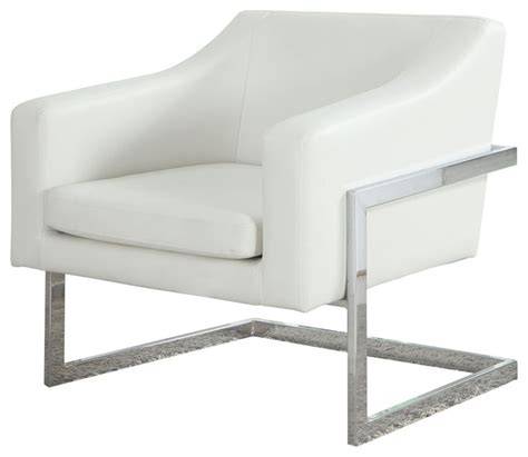 Modern White Leather Accent Chairs Provides A Good Bloggers Ajax