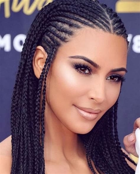Celebrity Hairstyle Inspiration Braided Hairstyles Kim Kardashian