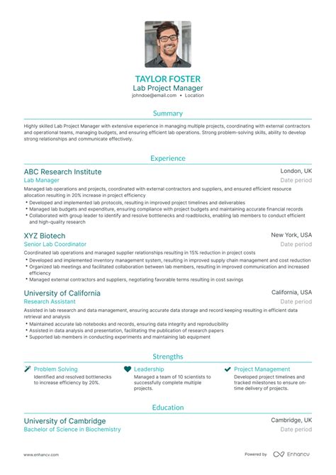 5 Lab Manager Resume Examples And Guide For 2023