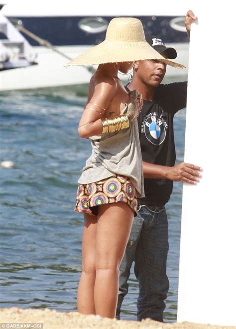 Rihanna Reveals Tan Lines As She Poses Topless For Vogue Brazil Photoshoot On The Beach Daily