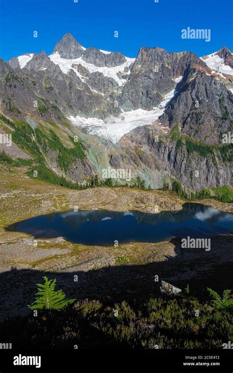 Wa16695 00washington View Of Lake Ann And Mount Shuksan In The