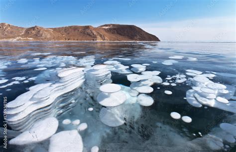 Baikal Lake On A Sunny February Day An Unusual Natural Landscape With
