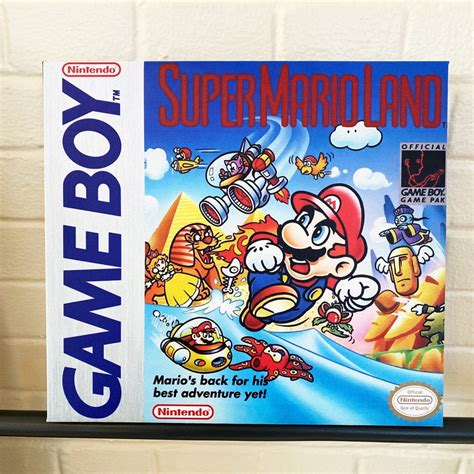 Super Mario Land Game Boy 12x12 Gallery Wrapped Canvas Art