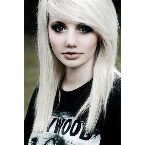 Blonde Emo Hair Wanted Hair Liked On Polyvore Featuring Hair Girls People Emo And Emo Girls
