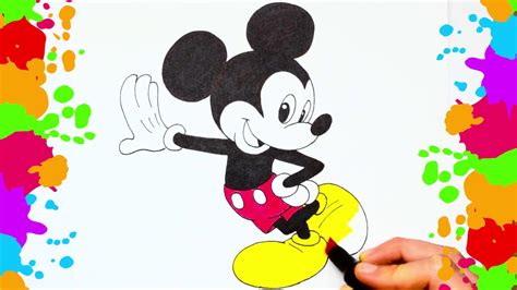 ¿cómo Dibujar A Mickey Mouse How To Draw Mickey Mouse Youtube