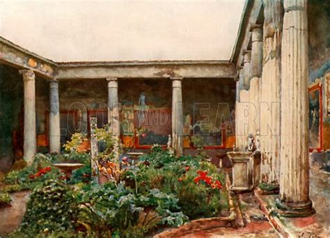 Peristyle Of The House Of The Vettii Stock Image Look And Learn