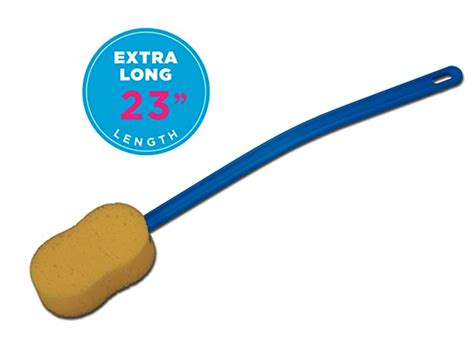 Extra Long 23 Bath And Back Sponge With Contoured And Flexible Handle