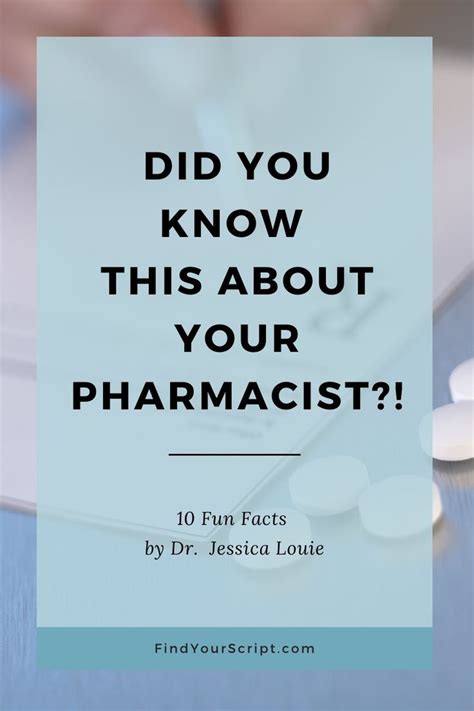 Did You Know This About Your Pharmacist 10 Fun Facts About