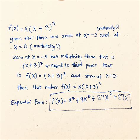 [solved] find a polynomial function of degree 4 with −3 as a zero of course hero