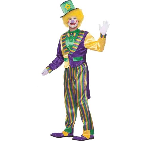 Mardi Gras Clown Adult Halloween Costume Size Men S One Size