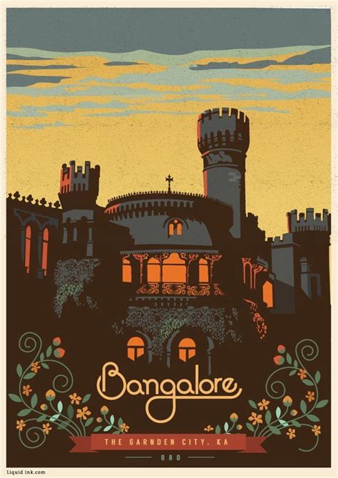 Bangalore India Posters India Poster Travel Posters Graphic