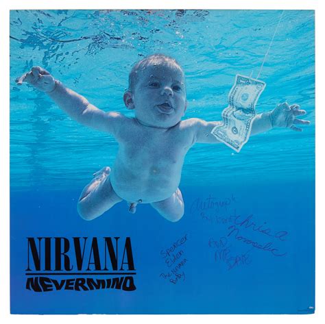 Nirvana Promotional Poster For Nevermind Signed By The Band Rock