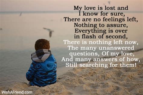 My Love Lost Sad Love Poem