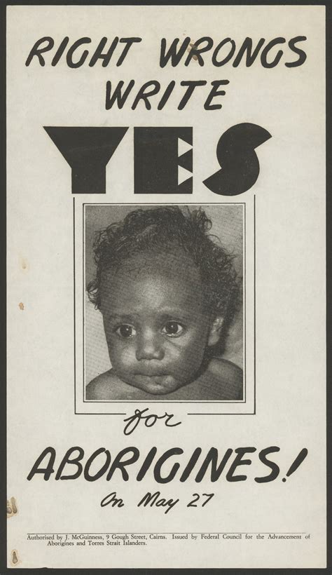 Right Wrongs Write Yes For Aborigines On May 27 State Library Of South Australia