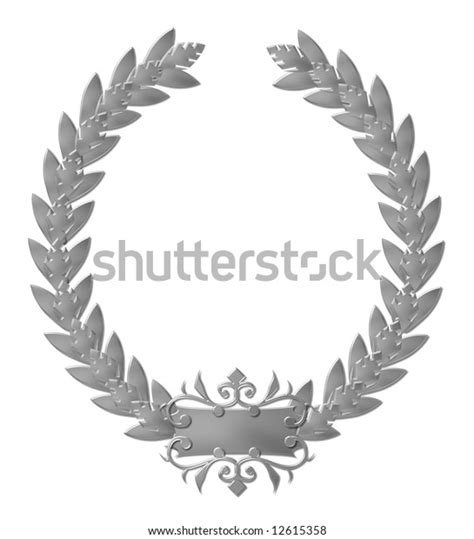 Silver Laurel Wreath Stock Illustration 12615358 Shutterstock