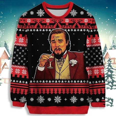 Leonardo Dicaprio Meme Ugly Christmas Sweater All Over Etsy