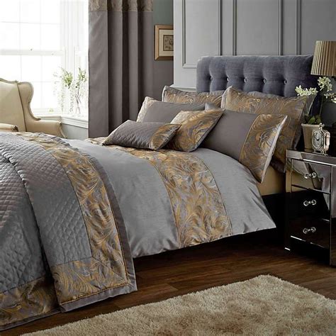 Grayson Pewter Bed Linen Collection Dunelm Comforter Sets Grey And