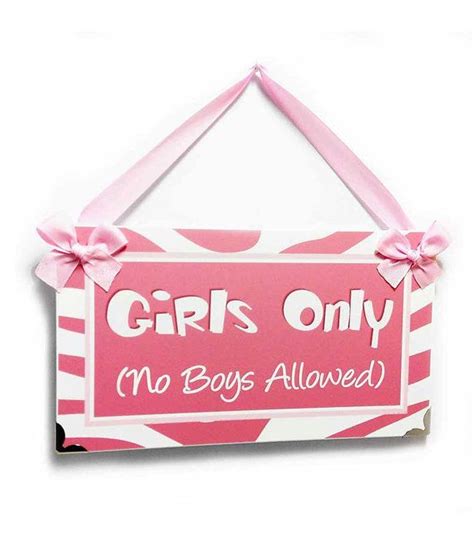 Personalizable Girls Only Room No Boys Allowed Tennagers Bedroom Door