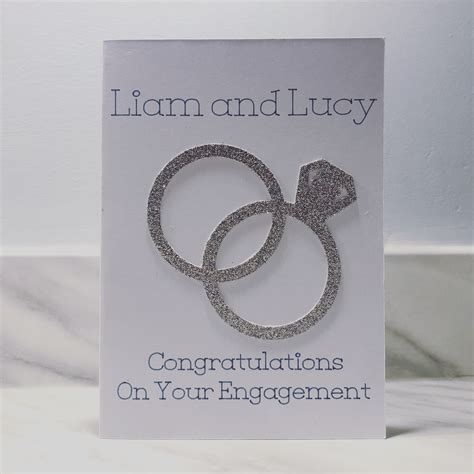 Personalised Handmade Engagement Card Etsy