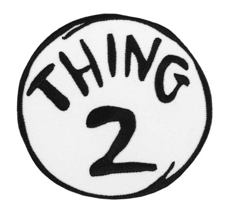 Dr Seuss Thing 1 Thing 2 Embroidered Patch Costumeville