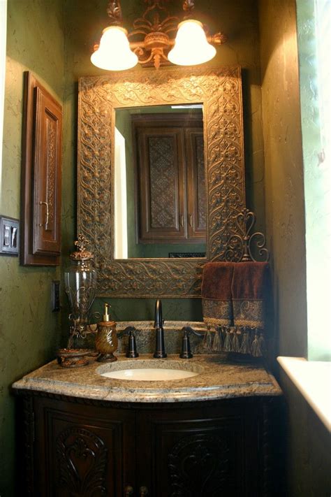 Beautiful guest bathroom decorating ideas elegant bathroom. Looks like some of the components would fit my Tuscan ...