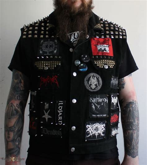 metal fashion punk fashion cheap fashion patches jacket vest jacket black metal spiked