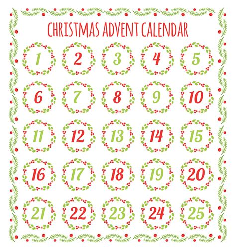 15 Best Printable Christmas Advent Numbers Pdf For Free At Printablee