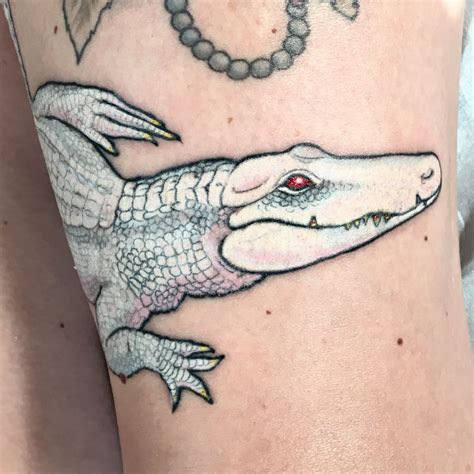 The White Alligator So Much Fun Alligator Tattoo Cool Tattoos