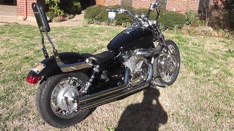 Synthetic leather + soft foam placement on vehicle:front color: 750 bobber honda shadow solo seat and pipes - YouTube