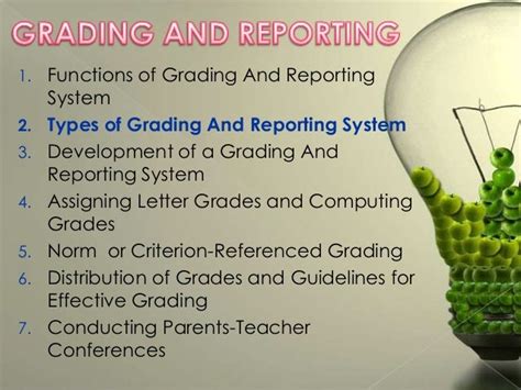 Types Of Grading And Reporting System