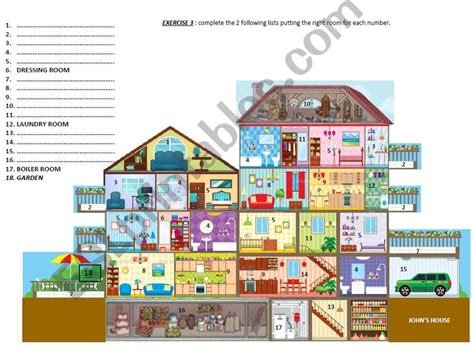 Esl English Powerpoints Vocabulary Rooms Of The House