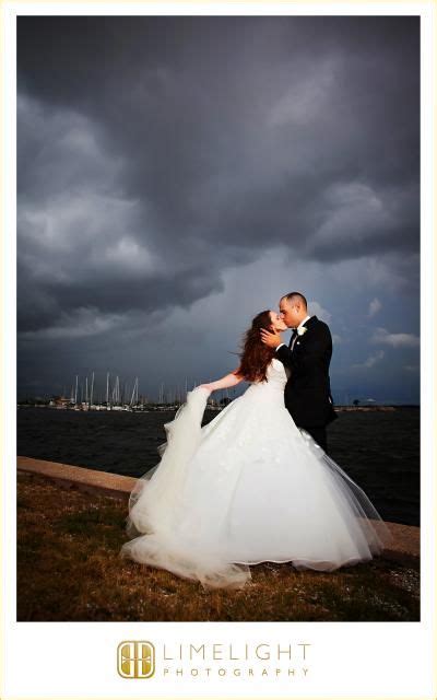 Marriott Waterside Bride And Groom Stormy Sky Dramatic Dark Clouds
