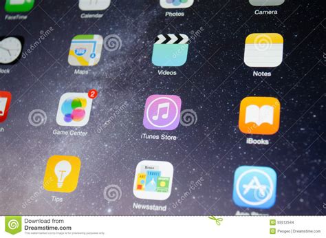 Apple S Device Screen Focused On Itunes Store Application Icon