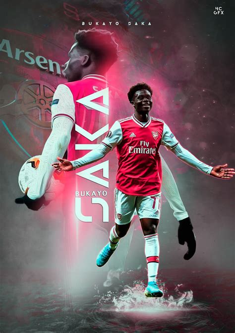 Bukayo Saka Arsenal Diseño On Behance Arsenal Fc Wallpapers
