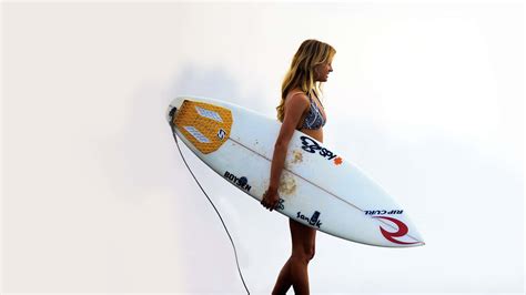 Download Surfboard Woman Bikini Wallpaper