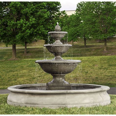 Bubbling fountains bring life to any outdoor space. Monteros Extra Large Outdoor Water Fountain Kinsey Garden ...