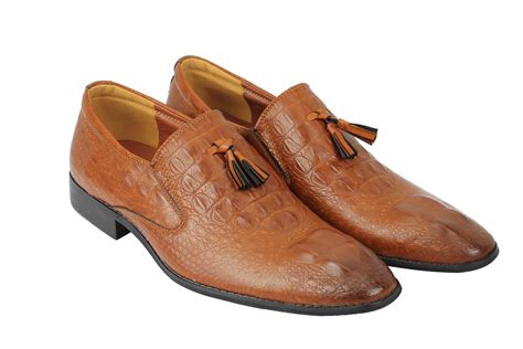 Mens Black Vintage Snakeskin Print Leather Tassel Loafers Smart Casual Mod Shoes Ebay