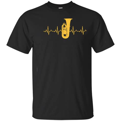 Tuba Heartbeat T Shirt Tuba Player Shirt T Shirt Amyna