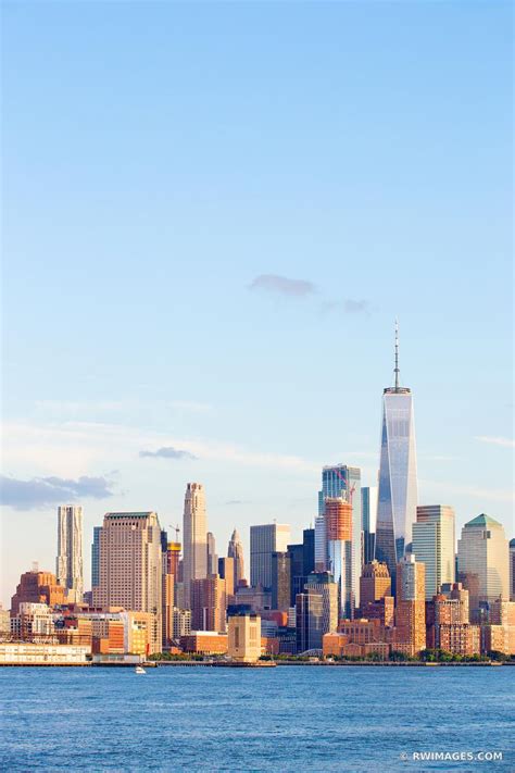 Framed Photo Print of MANHATTAN SKYLINE FREEDOM TOWER NEW YORK CITY NEW YORK COLOR VERTICAL ...