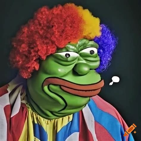 pepe clown 🤡🐸🙃 the meme ops 👑💠🎥 4 20 am thought 💭😶‍🌫️💆 on craiyon
