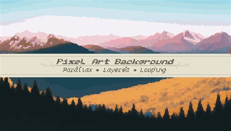 Autumn Hills Pixel Art Background Gamedev Market