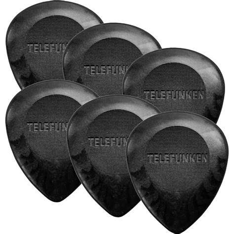 New Telefunken Graphite Guitar Pick 3mm Bass Circle Guitar Reverb