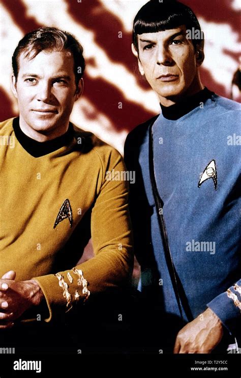 William Shatner Leonard Nimoy Star Trek 1966 Stock Photo Alamy