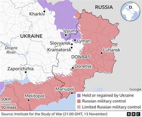 Ukraine In Maps Tracking The War With Russia BBC News