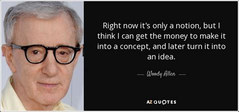 Woody Allen Quote Right Now Its Only A Notion But I