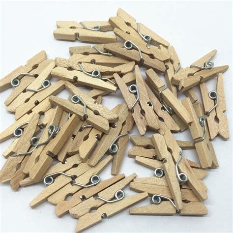 100pcs 1 Natural Wood Mini Clothespins Pegs Craft Etsy